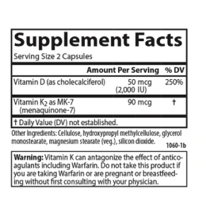 Vitamin D3 + K2 60ct - Image 2