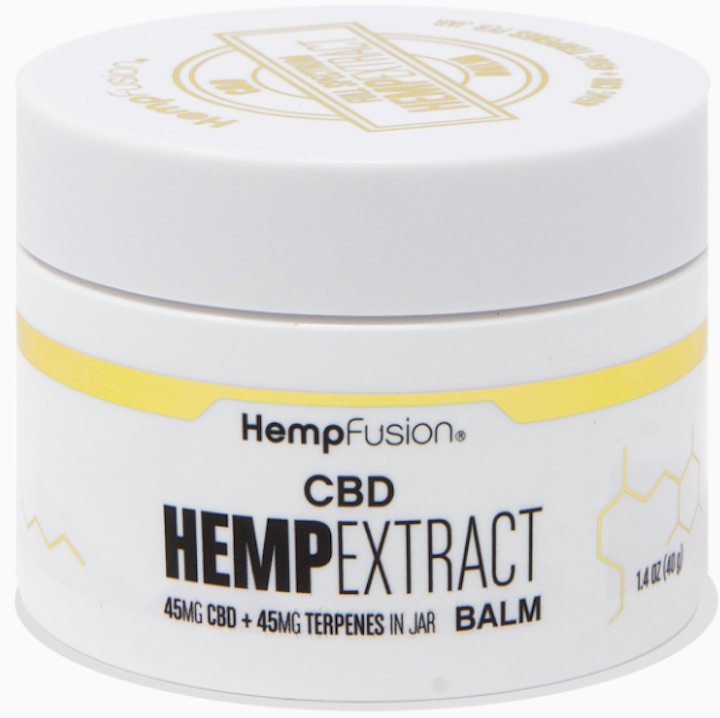 hempfusion-cbd-hempextract-balm45mg-cbd-45mg-terpenes-1.4oz-front CBD Hemp Extract Balm 1.4oz - Image 1