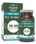 Vital Planet Organic Flora Mens Daily Probiotic Supplement 30 Capsules