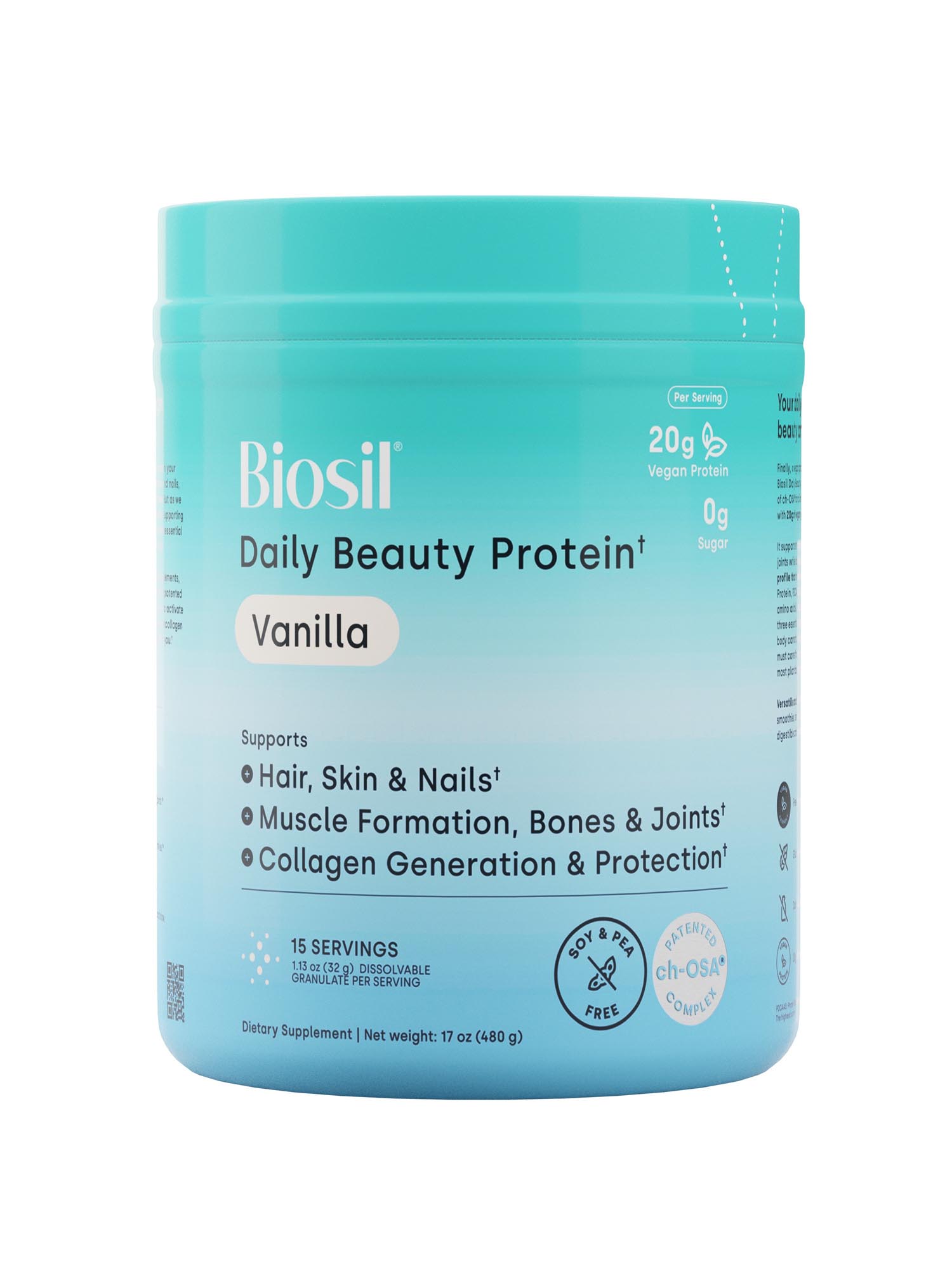 Biosil_DailyBeautyProtein_Vanilla_Front Daily Beauty Protein Vanilla (15 servings) - Image 1